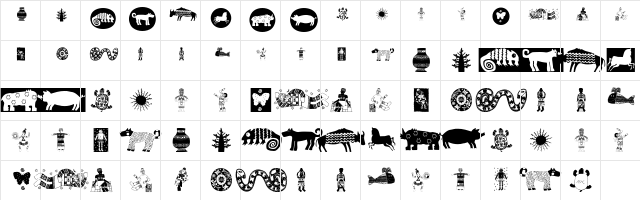 Africain Regular Character Map