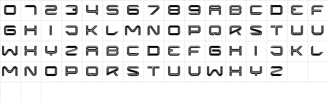Liner Regular Character Map