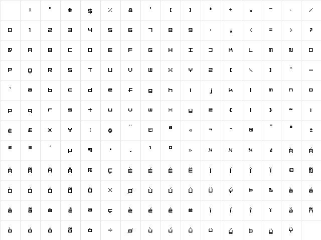Linesquare Rounded Extended Regular Character Map Linesquare Rounded Extended Regular Character Map