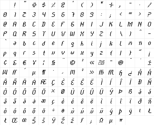 Cayetano Italic Character Map Cayetano Italic Character Map
