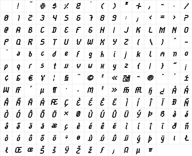 Cayetano Bold Italic Character Map Cayetano Bold Italic Character Map