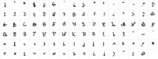 Cazzy Regular Character Map Cazzy Regular Character Map