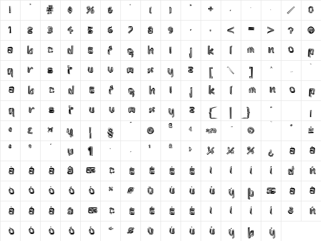Aftermath normal Character Map