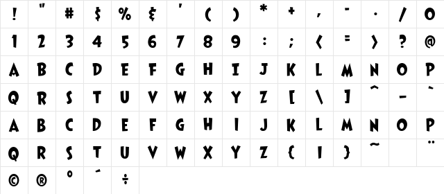 CCThatsAllFolks Regular Character Map