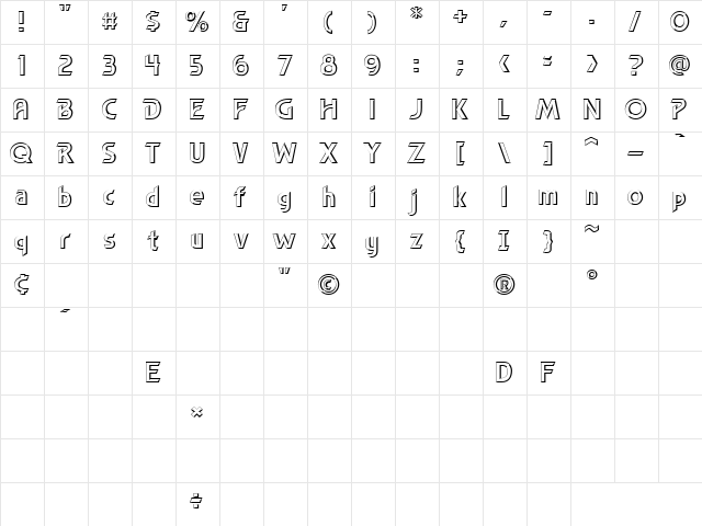 CCTimelord Regular Character Map