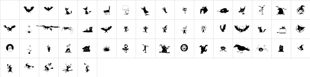CCTrickOrTreat Regular Character Map CCTrickOrTreat Regular Character Map