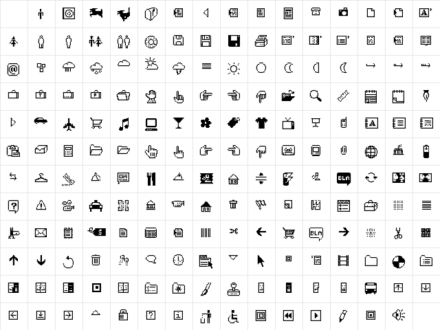 CD-Icons Regular Character Map