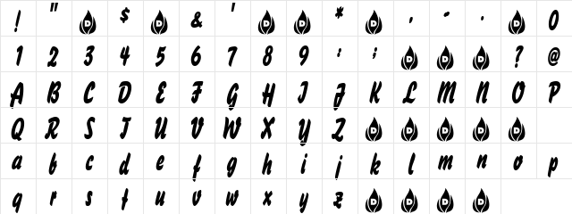 Ce La Luna Regular Character Map Ce La Luna Regular Character Map