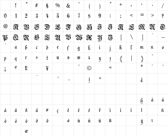 Celebration Text Fancy Normal Character Map Celebration Text Fancy Normal Character Map