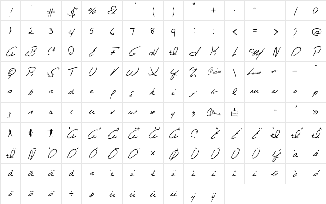 Celine Dion Handwriting Regular Character Map Celine Dion Handwriting Regular Character Map