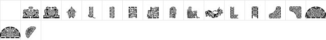 Celtic Designs II Regular Character Map Celtic Designs II Regular Character Map