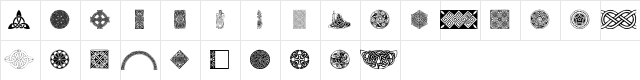 Celtic Elements III Regular Character Map Celtic Elements III Regular Character Map