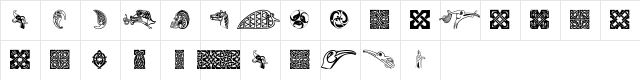 CelticMotif Regular Character Map