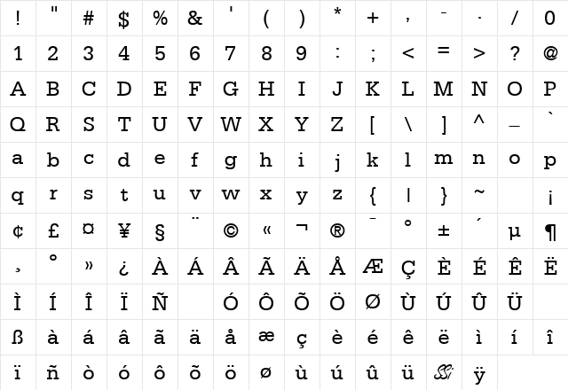 CentricSSK Regular Character Map CentricSSK Regular Character Map