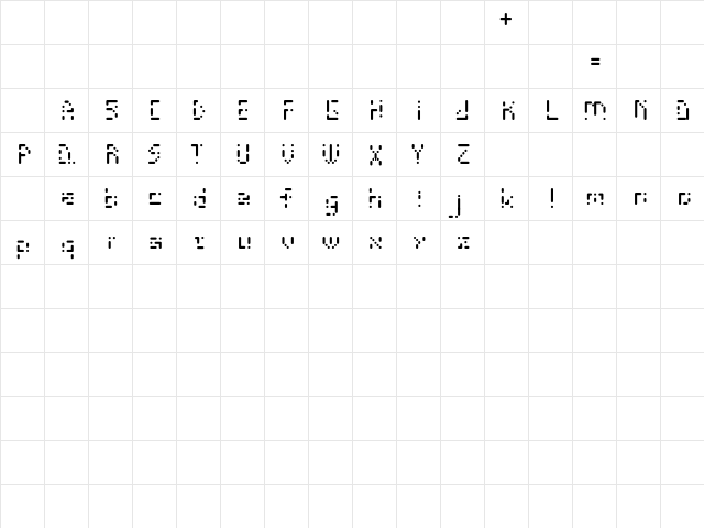 groutpix rounded Regular Character Map