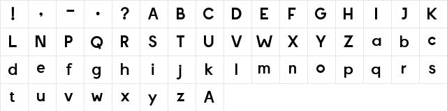 CF Arpine Demo Regular Character Map