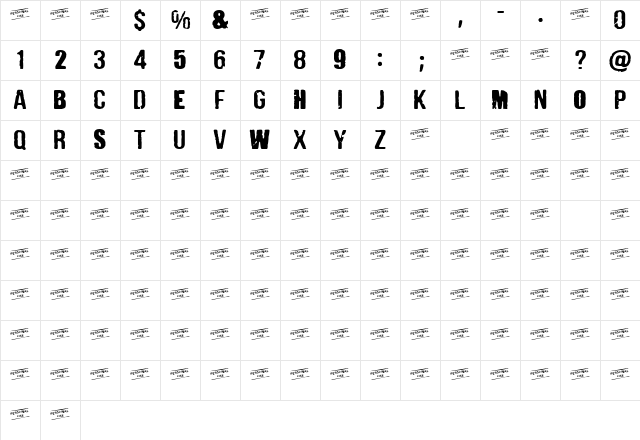 CF Punk Fashion PERSONAL Regular Character Map
