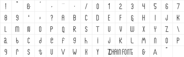 ChainFontBlack Regular Character Map