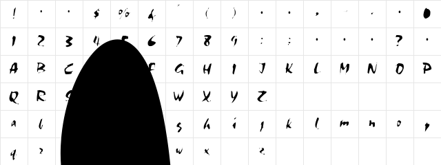 Chalk-Light Regular Character Map Chalk-Light Regular Character Map