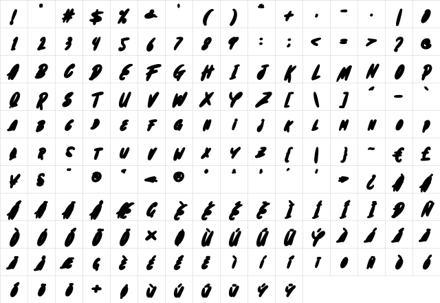 Champine Black Black Character Map