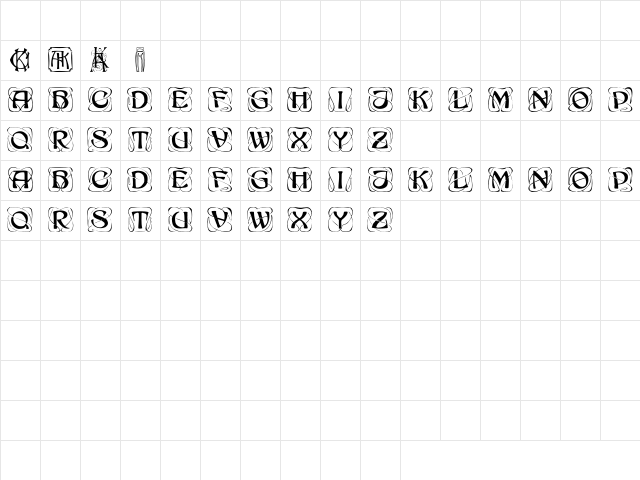 KonanKaps Regular Character Map