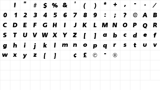 ChandlerSSK Bold Italic Character Map ChandlerSSK Bold Italic Character Map