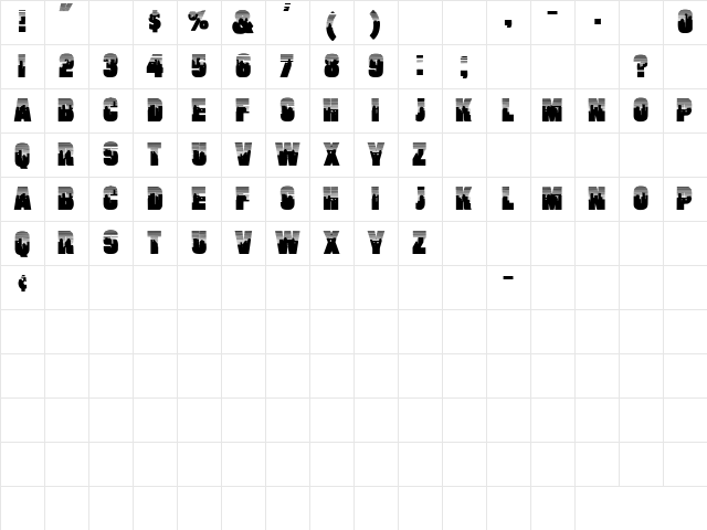 Changes 4 Regular Character Map