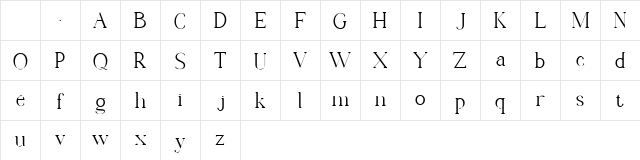 Chanley Regular Character Map Chanley Regular Character Map