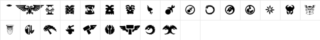 ChaoSquat Regular Character Map ChaoSquat Regular Character Map