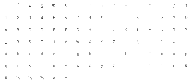 Chathura Light Character Map Chathura Light Character Map