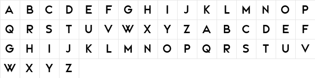 Agency Regular Character Map