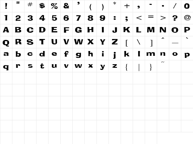 Cherry Bomb 2 Regular Character Map