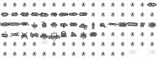 Che Viva Banana Regular Character Map