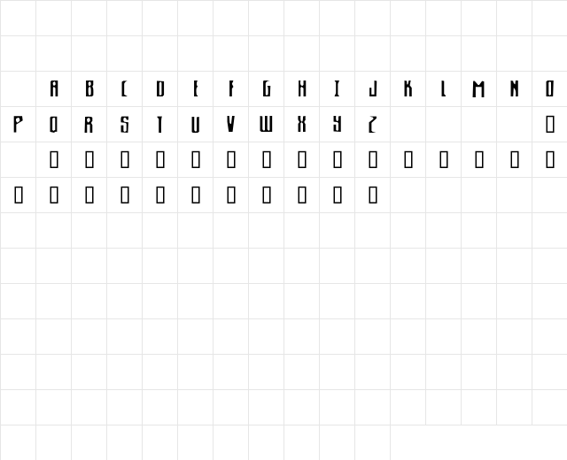 Cheap-Ass Phaser Regular Character Map Cheap-Ass Phaser Regular Character Map