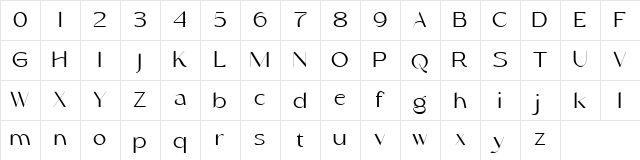 Chefira Regular Character Map