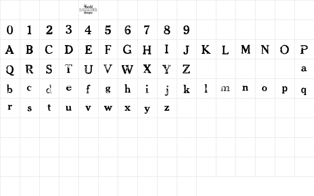 CheltPress Trial Character Map