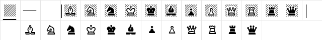 ChessPiece Regular Character Map