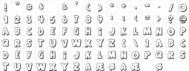 Agent Orange Regular Character Map