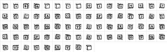 ChildsPlay Blocks Character Map