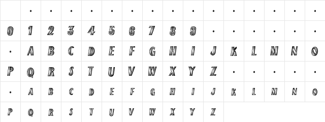 ChiliPepper-ExtraBold Condensed Regular Character Map