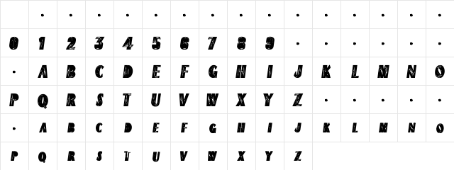 ChiliPepper-ExtraBold Condensed Bold Character Map