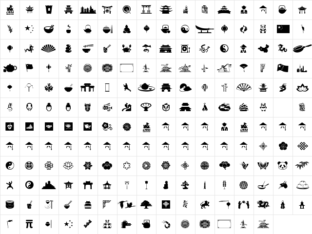China Regular Character Map China Regular Character Map