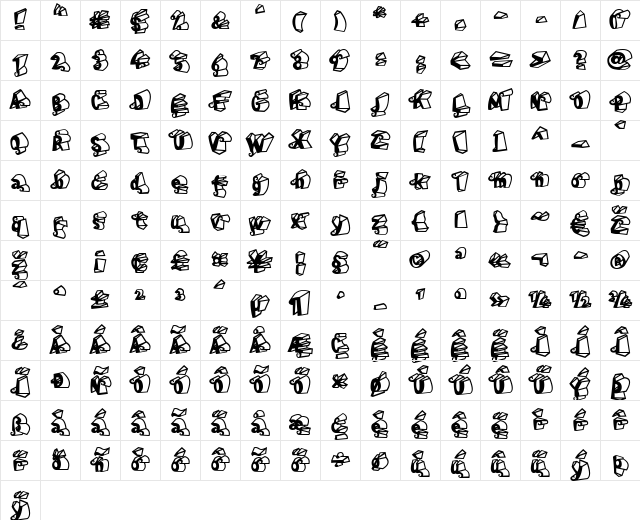LTHenri Dimension Regular Character Map LTHenri Dimension Regular Character Map