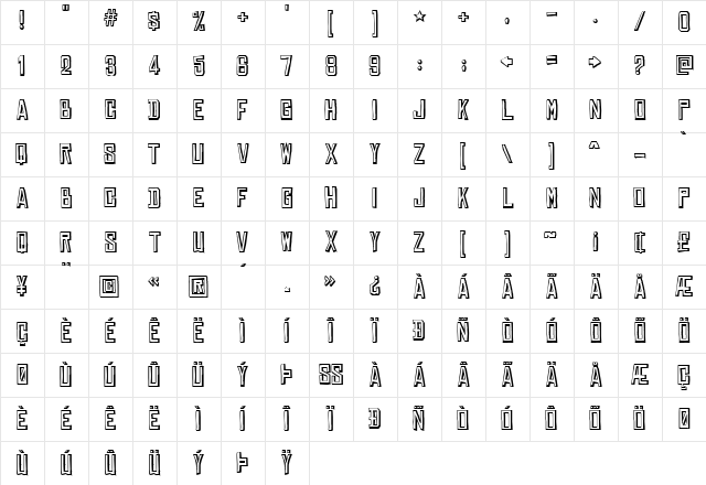 Chinese Rocks Shaded Regular Character Map