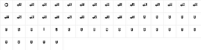 Chlub Regular Character Map