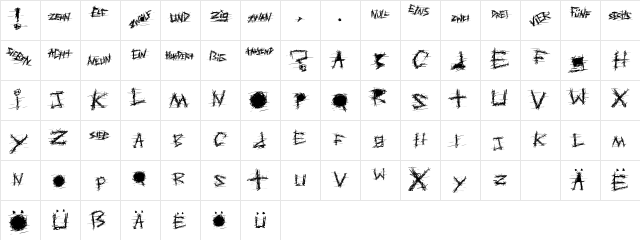 Aggressive Angry Baby Killer Regular Character Map