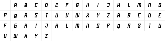 Aggressor Heavy Regular Character Map