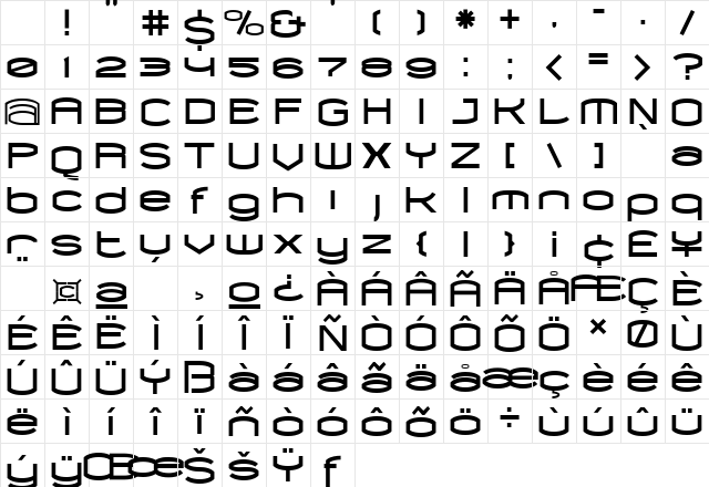 Chord Black Character Map