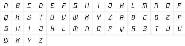 Aggressor Cyber Bold Character Map