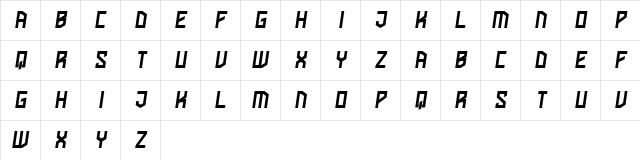 Aggressor Futristic Bold Character Map Aggressor Futristic Bold Character Map